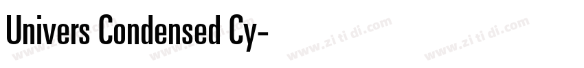 Univers Condensed Cy字体转换